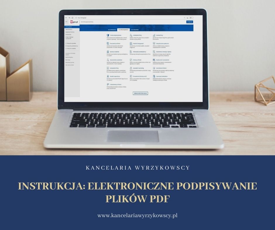 Instrukcja: Elektroniczne podpisywanie plików PDF